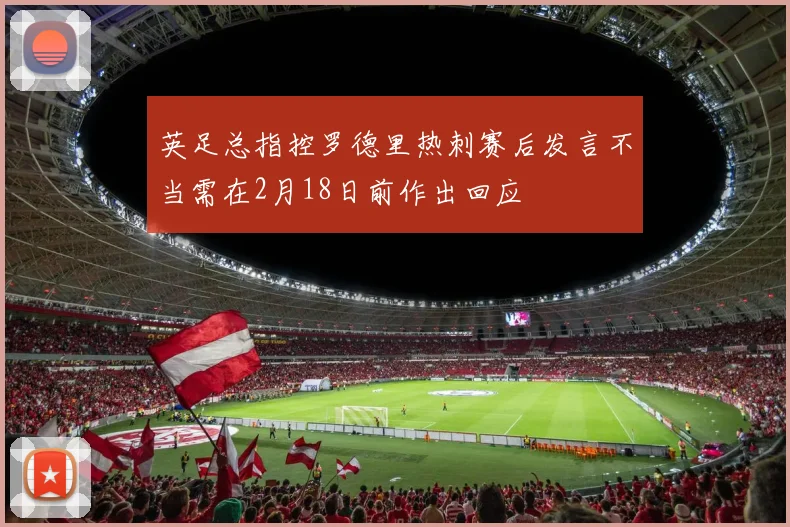 英足总指控罗德里热刺赛后发言不当需在2月18日前作出回应